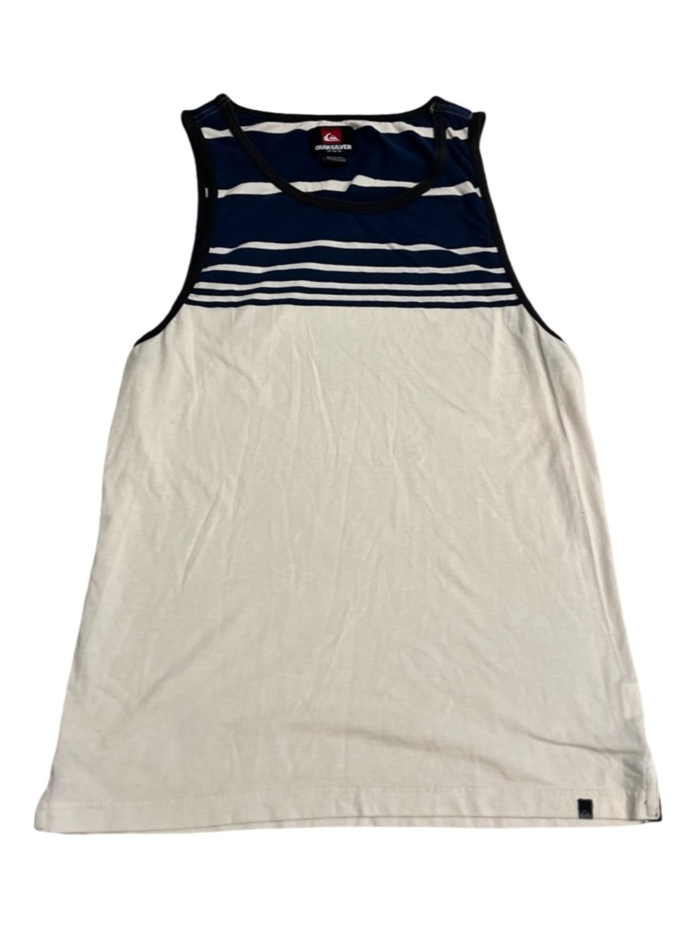 Quiksilver Men’s Navy & White Striped Tank